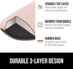 GORILLA GRIP Silky Gel Memory Foam Wrist Rest for Computer Keyboard, Mouse, Ergonomic Design for Typing Pain Relief, Desk Pads Support Hand Arm Mousepad Rests, Stain Resistant, 2 Piece Pad, Light Pink