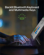 Belkin Pro Keyboard Case w/Magnetic Stand, Backlit Bluetooth Keyboard, Multi-Gesture Controls, Magnetic Apple Pencil Storage Compatibility, & Multimedia Keys for iPad Air 10.9" & iPad Pro 11" - Black