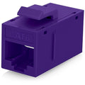 Everest Cat6 RJ45 Keystone Coupler (24-Pack) in Purple - RJ45 Coupler - Cat 6 Couplers - Female to Female Cat6 Keystone Jacks - Ethernet Couplers - Ethernet Cable Extender