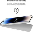 Belkin UltraGlass iPhone 14 Pro Max Screen Protector - Easy Application with Installation Guide Tray - Tempered Glass Screen Protector Compatible with iPhone 14 Pro Max Cases - 9H Hardness Tested