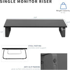 VIVO Monitor and Laptop Stand, 24 inch Desktop Riser, Black, STAND-V000D