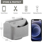 Fanousy 360° Rotating Remote Control Holder, PU Leather TV Remote Caddy Organizer Basket Storage Box with 5 Compartments for Pen, Pencil, Art Supplies, Makeup Brush, Office Desk Table Accessories