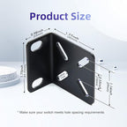 Rack Mount Kit for 17.3 inch Switches, Adjustable Rack Ears for Buffalo Tech, Cisco, NETGEAR,Dell, D-Link, Linksys and TRENDnet Products, Adjustable Hole Distance 14-29mm