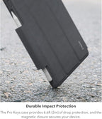 ZAGG Pro Keys Wireless Keyboard with Trackpad and Detachable Case - Compatible with The Apple iPad 10.2"(Gen 9,8,7) - Charcoal