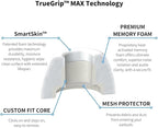 Comply TrueGrip MAX | Premium Memory Foam Replacement Earbud Tips for Apple AirPods Pro 1 & 2 | Long Lasting Comfort, Extreme Durability, Secure Fit, Superior Noise Isolation| White (Large) (1 Pair)