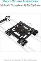 PROAIM Breeza Video/Film Solid Camera Dolly Slider with Track End. Adapts Mitchell, Flat, 75mm & 100mm Camera Heads & Light Cranes. Overslung/Underslung Operations - Hi-hat/Low-hat Mode (DL-BRZA-01)