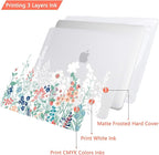 CISSOOK Matte Frosted Wildflower Hard Shell Case for MacBook Pro 14 Inch 2024 2023-2021 Release M4 A3112 A3185 A3401 M3 A2992 A2918 A2779 M2 A2442 M1, Plastic Cover for MacBook Pro 14 M1-M4 Chip