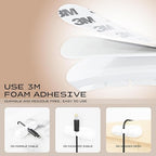 USB Cable Organizer Clips Cord Holder,10 Packs (3-5-7-Slots) White Self Adhesive Desk Cord Cable Management