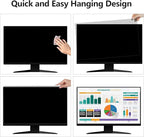 【2 Pack】 24 Inch Privacy Screen Protector (Compatible with 23", 23.6", 23.8") for 16:9/16:10 Widescreen Monitors-Blue Light Blocking,Hanging Design, Anti-Scratch for Desktop Computers