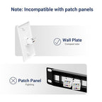 Cat6 RJ45 Keystone Jacks Toolless 12-Pack, Female RJ45 Connectors, Ethernet Keystone Jack No Punch-Down Tool Required Module Coupler (Not for Patch Panel),White