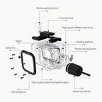Suptig Waterproof Housing for GoPro Hero 13-9, Dive to 164Ft
