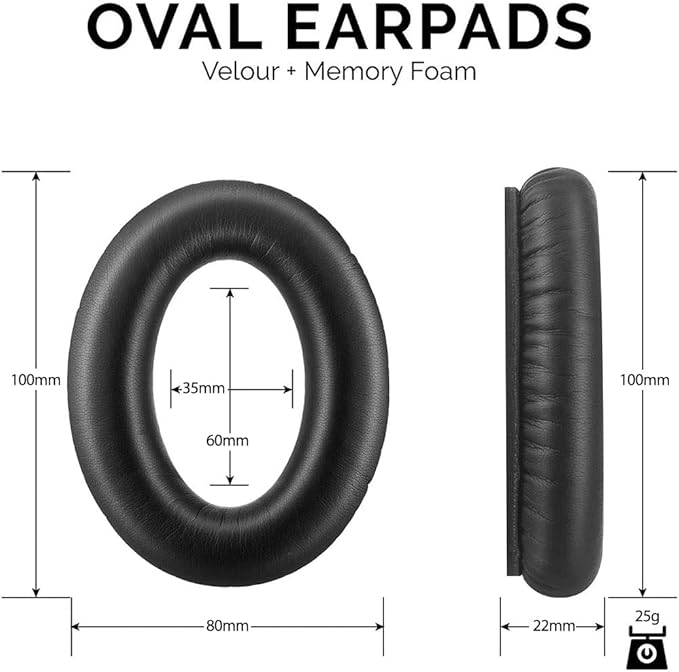 Qc35 Replacement Ear Pads for Bose - QC35,QC45,QC35ii Replacement Earpads Cushion - Compatible with Quiet Comfort35,QC25,QC35ii,QC15,AE2,AE2i-Comfortable & Durable (Blue)