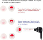 36 Pieces Medium Earbud Tips Soft and Comfortable Ear Bud Replacement Pieces Silicone Fit Most in-Ear Headphones，Inner Hole 3.8mm -5.5mm，Medium White and Red Replacement Eartips
