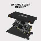 FS810 512GB SSD, 2.5" SSD SATA III 6Gb/s, Solid State Drives, Up to 560MB/s, 3D NAND TLC Flash, Internal SSD for Desktops and Laptops(Black)