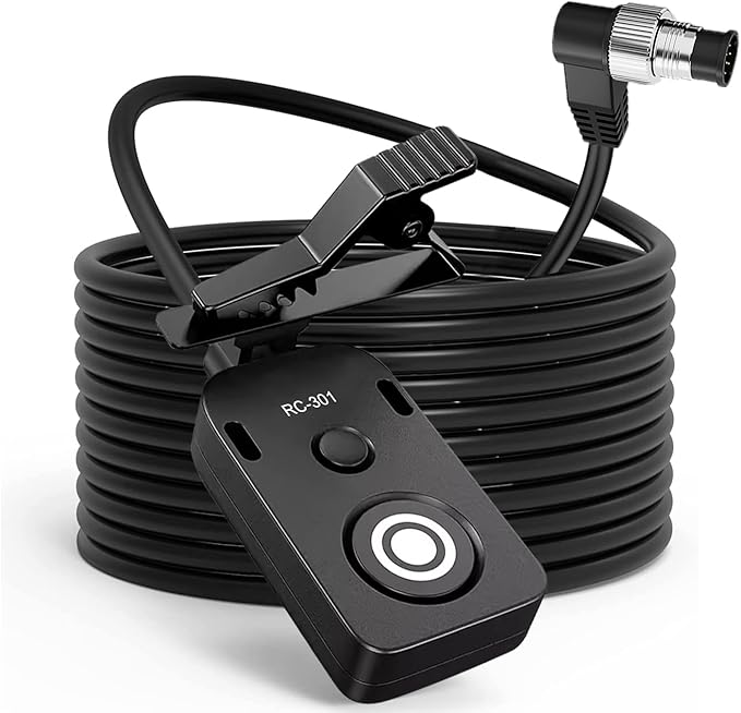 5M Extension Cord RC301-DC0 Remote Small Shutter Release Remote Control for nk D850 D810 D800E Z8 Z9 Push Button Extension Portable Small Release Key(RC301-DC0 NK 196.8in/5m)