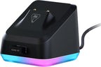 Turtle Beach Kone XP Air Wireless Customizable Ergonomic RGB Gaming Mouse, Bluetooth, 19K DPI Optical Sensor, 100-hour Battery & Charging Dock, 29 Programmable Inputs & RGB Lighting, 4D Wheel – Black