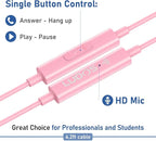 LUDOS Clamor USB C Headphones for iPhone 16 15 Pro Max Plus iPad Pro, 5 Years Warranty, USB-C Earbuds for Samsung Galaxy S24 S23 Ultra S22 S21 FE S20 A55 A54 A53, USB Type C Earphones - Pink
