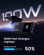 INIU Power Bank, 25000mAh 100W USB C Laptop Portable Charger, PD QC Fast Charging 3-Output Battery Pack, Travel Charger for Laptop MacBook iPad Tablet Steam Deck iPhone 16 15 14 Pro Samsung S22 etc