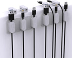 Magnetic Cable Clips [10-Pack] – Chargeworx Cord Organizer for Desk, Nightstand, Car, Wall – Strong Adhesive Wire Holder for USB-C, Lightning, Micro-USB – Tangle-Free, Snap-On, Easy Cable Management