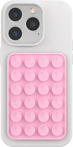 Silicone Phone Sticky Grip, Suction Phone Case Mount for iPhone and Android, Hands-Free Sticky Cell Phone Grip, Mobile Fidget Mirror Holder for Selfies and Videos