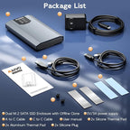 MAIWO Dual Bay M.2 SATA SSD Enclosure Cloner, USB3.1 Gen2 Type C 6Gbps B-Key/B+M Key Solid State Drive Reader for SSD Size 2230/2242/2260/2280