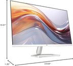 HP Series 5 527sa Monitor with Speakers (Replaces M27fwa) 27" 100Hz IPS FHD 99% sRGB 300 Nits Display, Adjustable Tilt, Flicker-Free, Anti-Glare, White/Silver w/DKZ USB Port Expander (2 Pack)