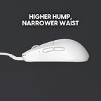 Pulsar Gaming Gears X2H Wired Gaming Mouse, Ultra Lightweight 1.8 oz (51g), Symmetrical, Optical Switch, 26000 DPI, Motion Sync, PAW3395 Sensor (Medium, Wired, White)