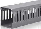 68in (4X L17in) Professional Server Rack Cable Management Raceway, H2.4 x W2in Large Capacity Cable Raceway Kit, Electrically Safe PVC, Open Slot Wire Raceway for Under Desk/Computer/Network Cords