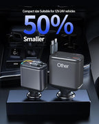 247W Retractable Car Charger with Voltage Monitor&Multicolored Light,5 in 1 USB C Car Charger with 2 Retractable Cable for iPhone 16 15 Pro Max Plus,Laptop,MacBook Air/Pro,Samsung Galaxy S25 S24,iPad
