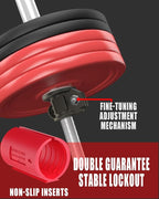 Barbell Clips 1 Inch Quick Release Weight Clamps 0.9-1.18inch Multi-Size Adjustable Olympic Clamps for Bars