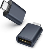 Syntech USB C to USB Adapter Pack of 2 USB C Male to USB3 Female Adapter Compatible with iPhone 16 Pro Max MacBook Pro Air 2023 iMac iPad mini Pro, Other Type C or Thunderbolt 4/3 Devices, Midnight