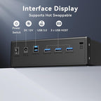 5.25" Blu-Ray/CD/DVD SATA Drive Enclosure with USB A/C 3.0, 5.25 Drive Enclosure, Optical Drive Enclosure with 3 USB-A Ports, Aluminum Alloy, Hot swappable(Optical Drive not Included)