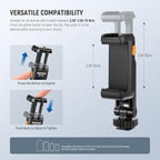Neewer Basic Phone Tripod Mount Holder with 1/4" Thread & Cold Shoe, 2.36"-3.54"/6-9cm 360° Rotatable Camera Mount Cellphone Clamp for iPhone 15 14 13 12 11 Pro Max X XR Samsung S24 Ultra, SP-10