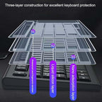 Ultra Thin Desktop PC Silicone Clear Keyboard Cover Skin Protector for 104/107 Keys Standard Desktop Keyboard, Waterproof, Dustproof, Reusable