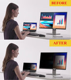 [2 Pack] 19 Inch Privacy Screen Filter for Widescreen 16:10 Monitor | Privacy Shield | Anti-Glare | Anti-Blue light Protector | Eye Protection | Computer Security Private Filter