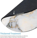 Mouse Pad, White Gold Marble Customized Premium-Textured Round Mouse Pad, Washable Mousepads with Lycra Cloth, Non-Slip Rubber Base Computer Mouse Pads for Wireless Mouse