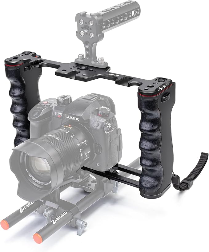 Zeadio Camera Video Rig Cage, Filmmaking Movie Making Rig, for All Camera Camcorder DSLR