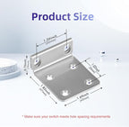 Rack Mount Kit for Ubiquiti Switch, 1U Rack Ears for Ubiquiti 16/24/48 Series Switches