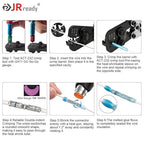 JRready ST6488-12-100 M81824/1 Series Waterproof Heat-Shrinkable Splice Kit 100Sets Butt Crimp Splices16-12AWG with PVDF Tubes Butt Splice Connectors with ACT-232 Crimp Tool G411 Go-No Go Gauge