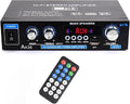 AK35 Stereo Amplifier Home Audio Bluetooth 5.0 Max 200W 2.0 Channel Mini Amplifier Stereo Receivers for Car, Home Party, Audio Amplifier AMP w/USB/TF Card/AUX Input/Bass & Treble Control
