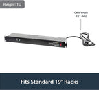 StarTech.com 4U Wall Mount Network Rack & 1U Server Rack Shelf & 8 Outlet Horizontal 1U Rack Mount PDU Power Strip