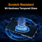 OneFish Screen Protector Glass for iPhone 14 Pro Max/ 15 Plus, 9H Glass Scratch Resistant, Dynamic Island Compatible, HD Clarity Tempered Film with Installation Frame, Easy Installation, 2Pack.