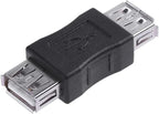 Cmple - USB Female to Female Coupler Adapter Straight Bridge USB 2.0 Type-A Jack to Jack Extension Connector Converter High Speed Data Transfer Charger Cable Extender