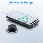 imluckies Magnetic Base Compatible with PopSocket Phone Grips and MagSafe iPhone Series Case, Removable Kindle/Phone Holder Base, Thin & Light Portable Plate, Matte Light-Black
