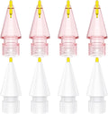 8 Pack Fine Point Replacement Tips Compatible with Apple Pencil 2nd Generation, Apple Pencil 1st Generation, Apple Pencil USB-C & Apple Pencil Pro Colorful iPencil Nibs (Pink + White)