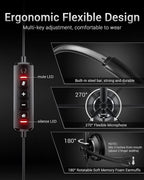 EH05-U Wired USB Headset with Noise Cancelling Microphone for PC Laptop - Headphones with In-Line Control, Lightweight, Enhanced Sound & MIC Mute