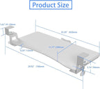 suptek Keyboard Tray Under Desk Pull Out with C Clamp Mount, Computer Keyboard & Mouse Tray, 25.6 (30 Including Clamps) x 11.8 inch Slide-Out Platform Computer Drawer for Typing, Carbon White, DSF1DJW