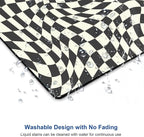 Mouse Pad, Black White Checkered Mouse Pad, Square Mouse Mat Waterproof Computer Mousepad Non-Slip Rubber Base Mouse Pads for Office Laptop