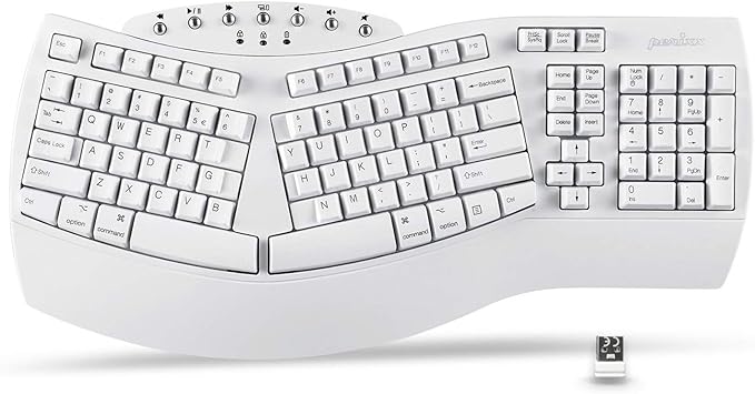 Perixx Periboard-612 Wireless Ergonomic USB Split Keyboard, US English Layout