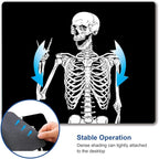 Mouse Pad, Black Human Skeleton Mouse Pad, Personalized Waterproof Mousepad Rectangle Customized Mouse Pads with Designs Non-Slip Rubber Smooth MousePads for Computer Laptop